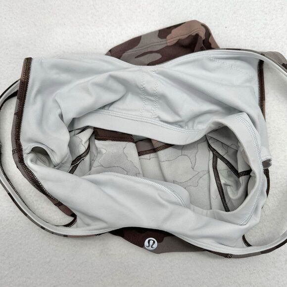 Lululemon Align Tank Cropped 6 Brown Camo Dusty Bronze Shelf Sports Bra A/B Cup - Picture 9 of 10